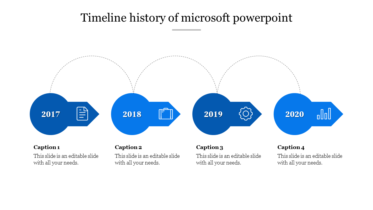 Free - Timeline History Of Microsoft PPT Template & Google Slides